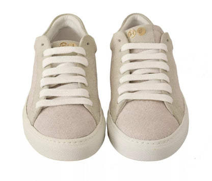 Off White Low Top Lace Up Sneakers Shoes