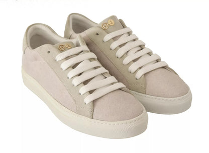 Off White Low Top Lace Up Sneakers Shoes