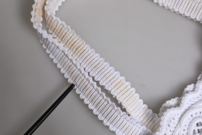 White Cordonetto Lace Beatrice Tote Shopping Bag