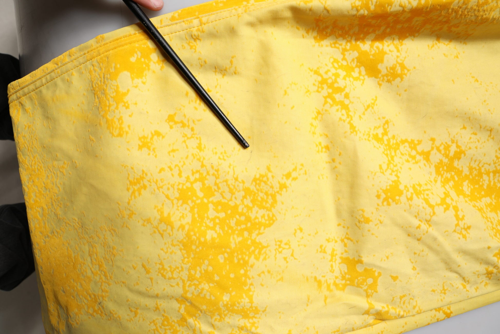 Yellow Tie Dye Cotton Straight Denim Jeans