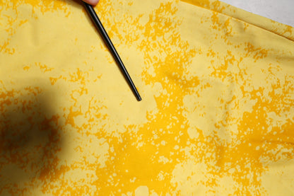 Yellow Tie Dye Cotton Straight Denim Jeans