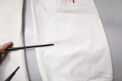 White Corals Tattered Straight Denim Jeans