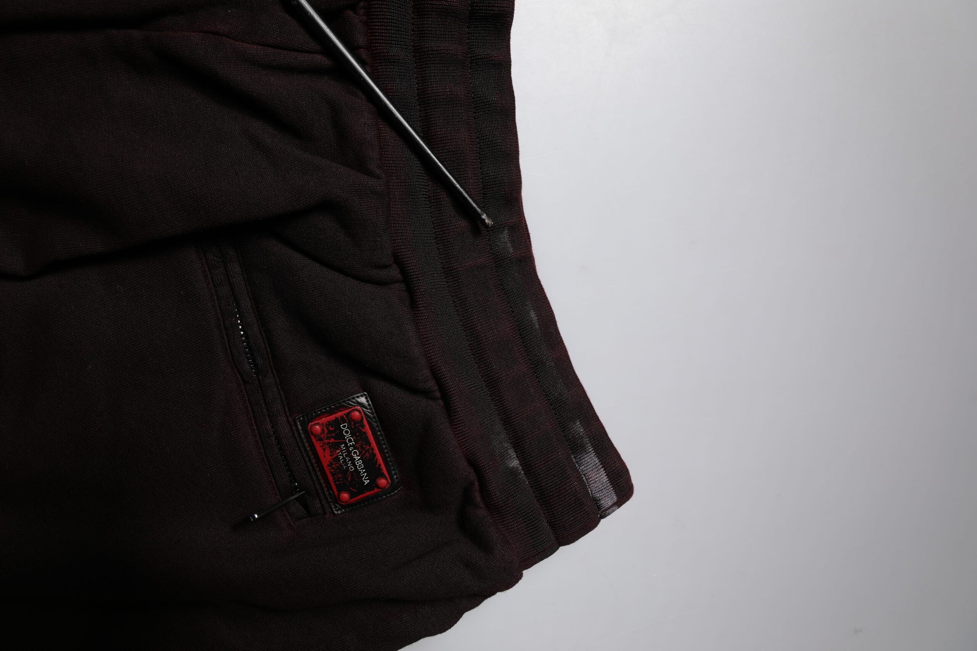 Maroon Cotton Logo Plaque Men Bermuda Shorts