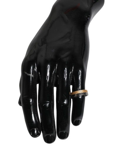 Gold Silver Tone Real Brass DG Logo Ring