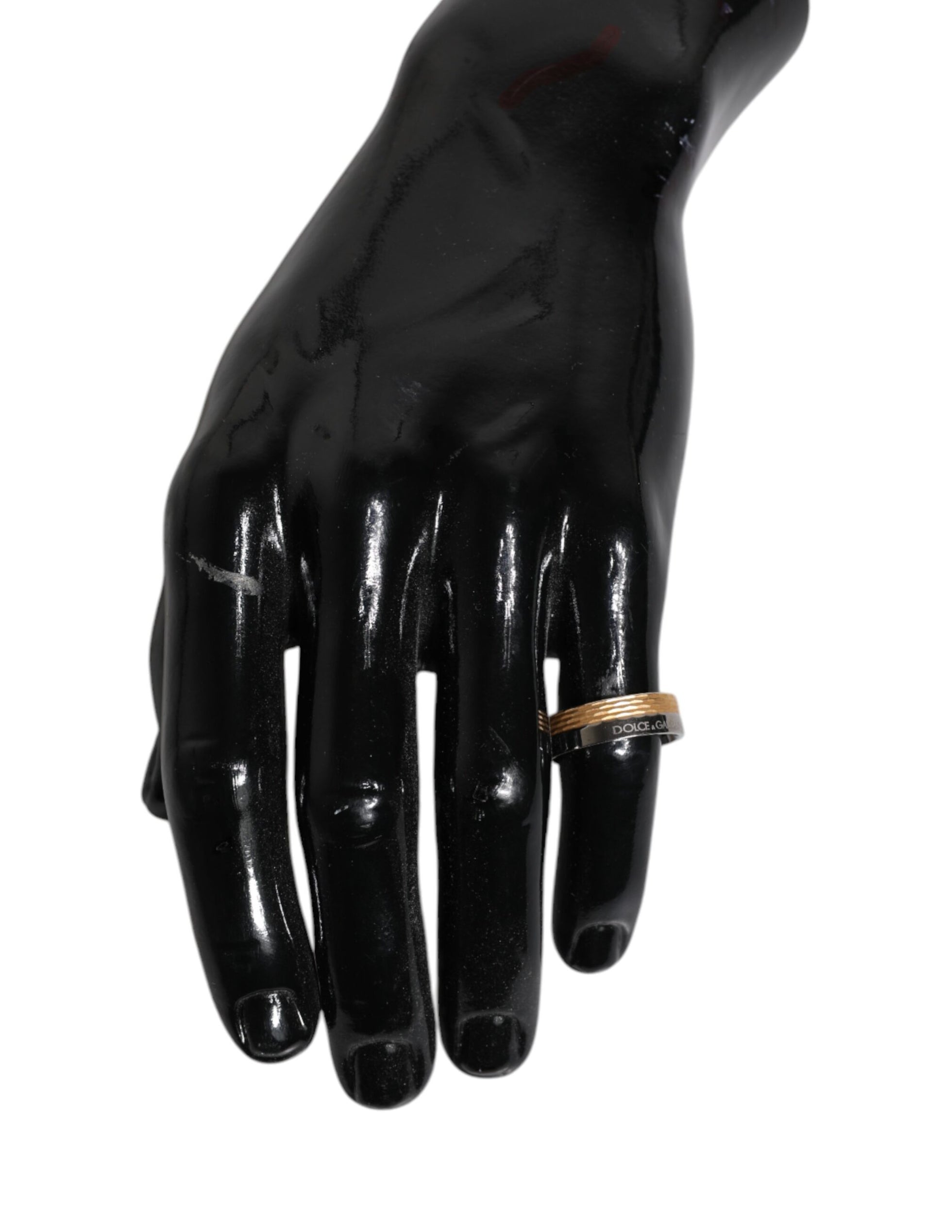 Gold Silver Tone Real Brass DG Logo Ring