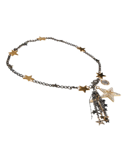 Silver Gold Brass Embellished Waist Chain Belt