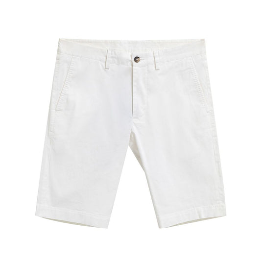 White Cotton Bermuda Shorts