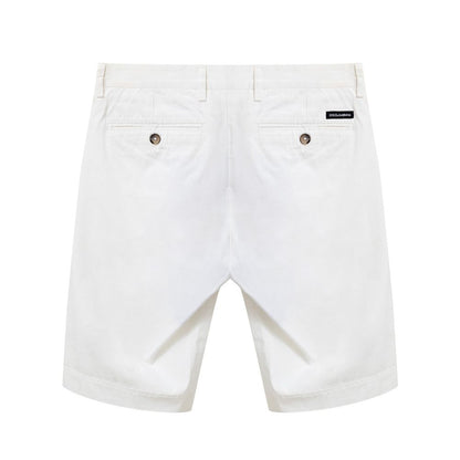 White Cotton Bermuda Shorts