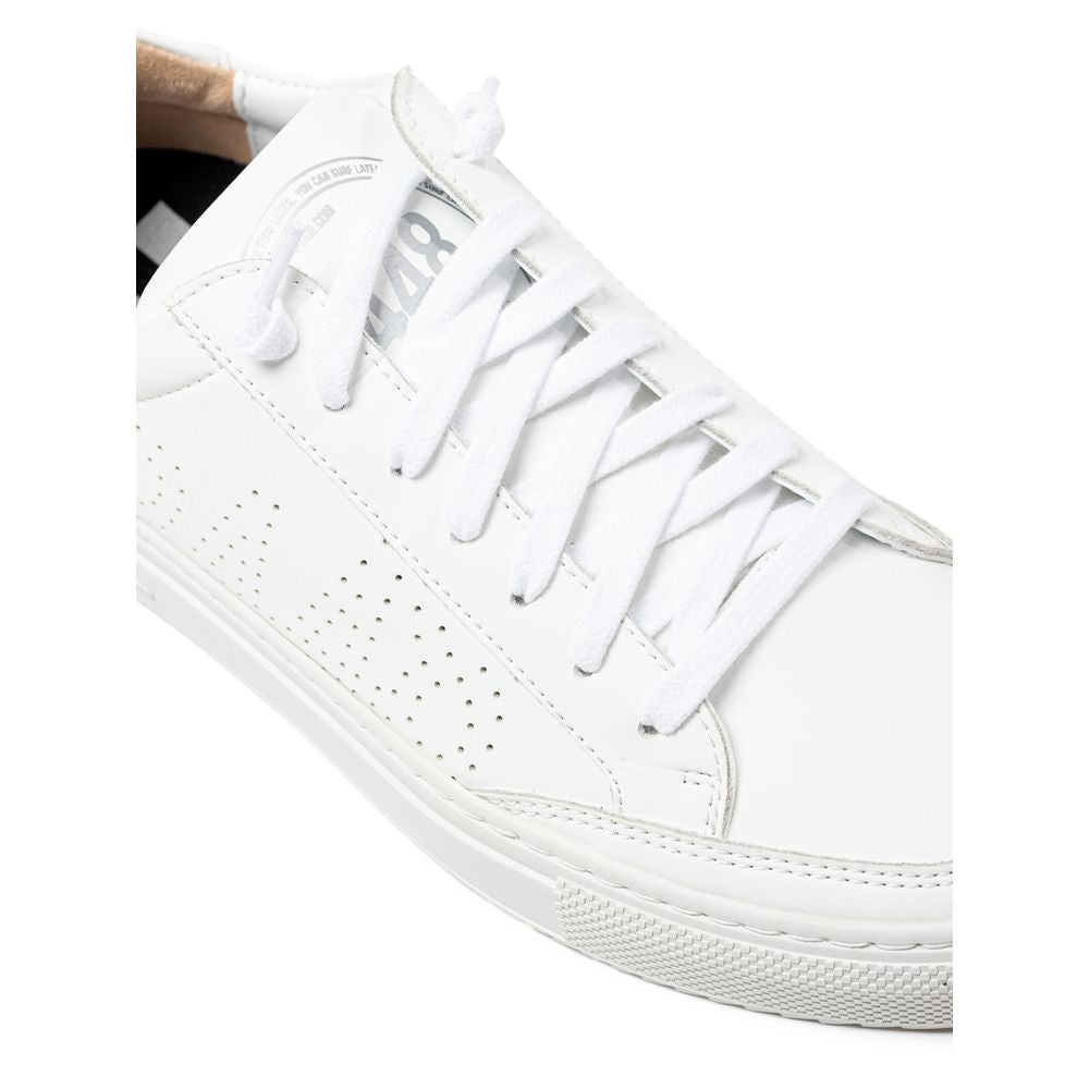 White Leather Athletic Sneakers