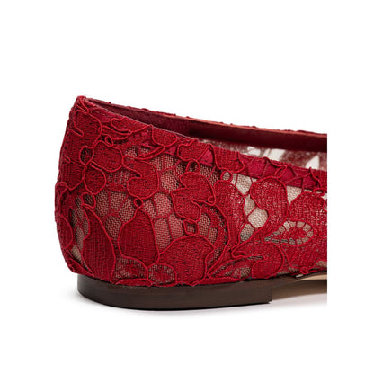 Red Viscose Ballet Flats