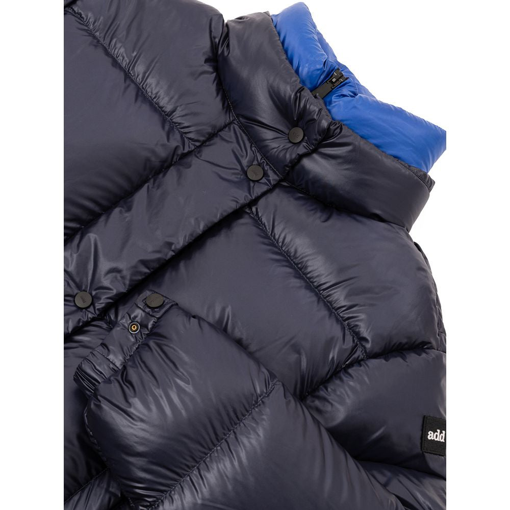 Blue Polyamide Full-Length Jacket