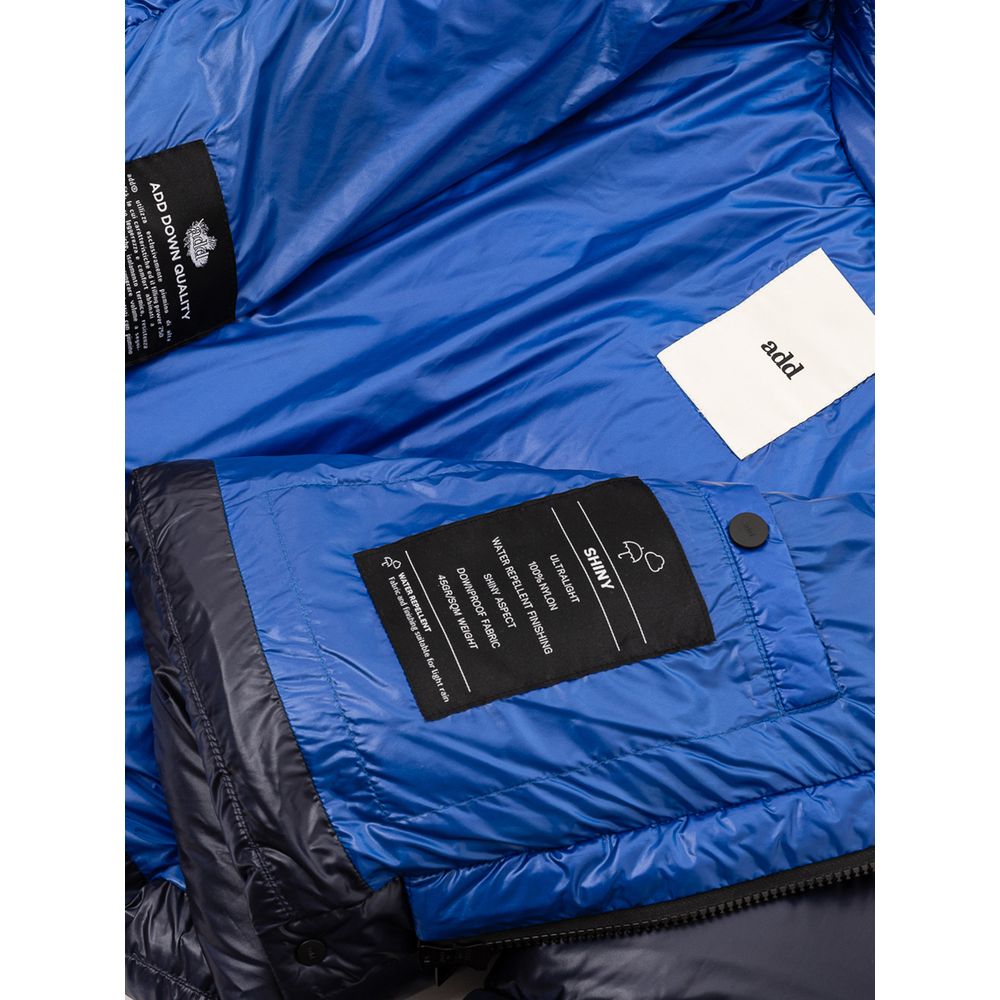 Blue Polyamide Full-Length Jacket