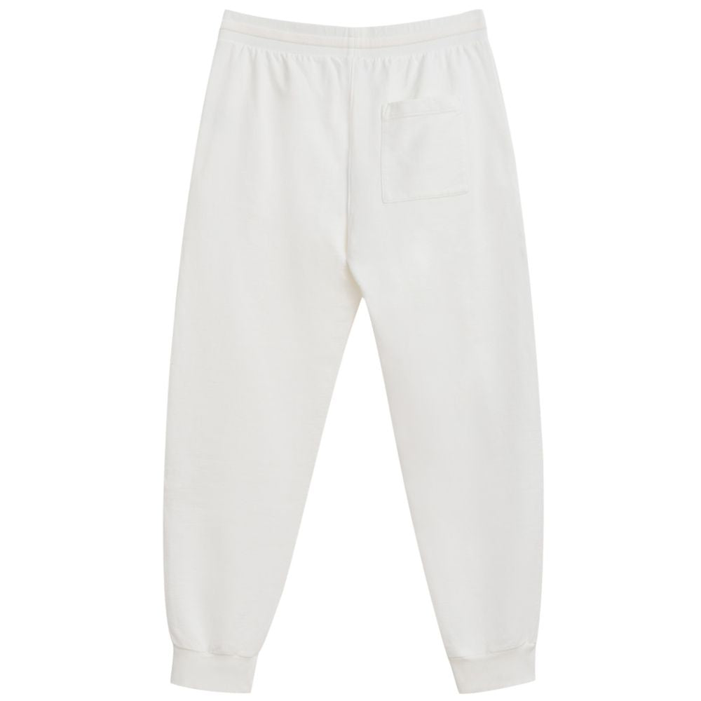 White Cotton Athletic Pants