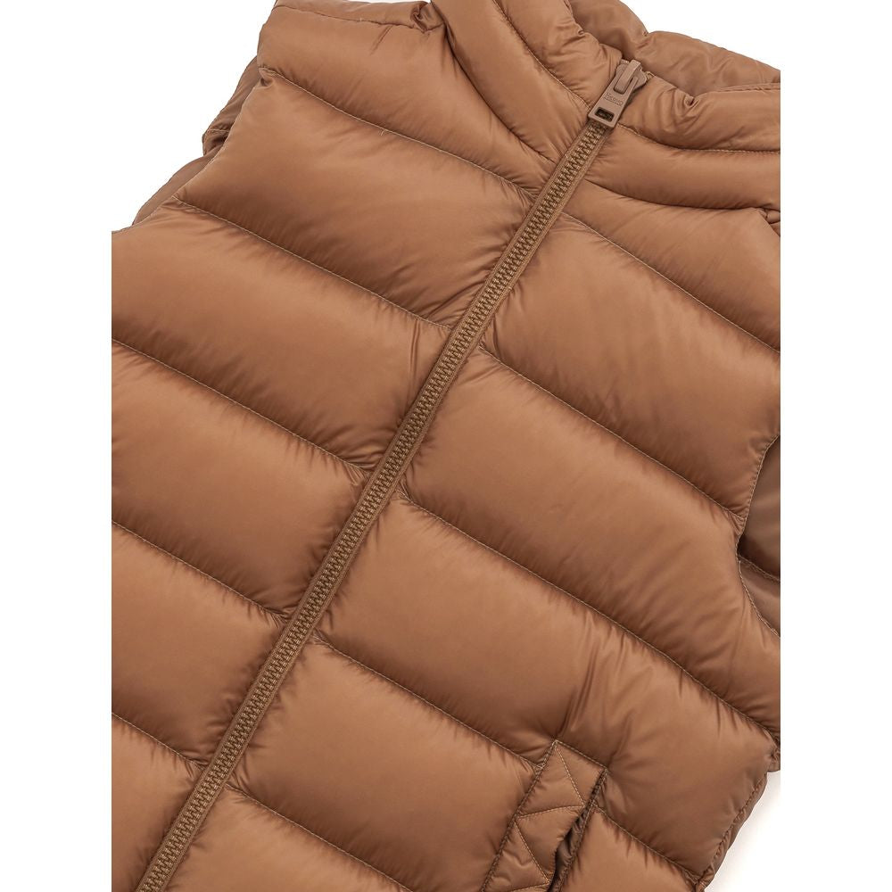 Brown Polyamide Sleveless Jacket