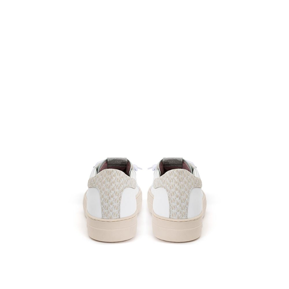 White Leather Sneakers Elegant Casual Footwear
