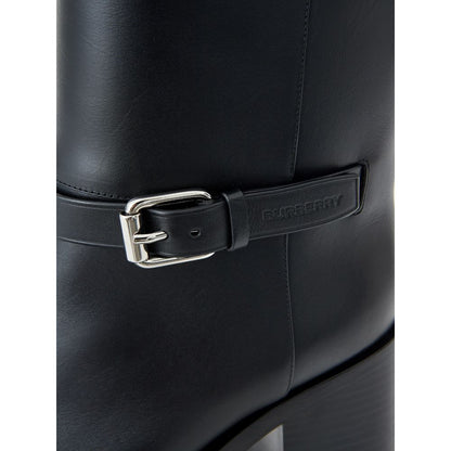 Black Leather Ankle Boots