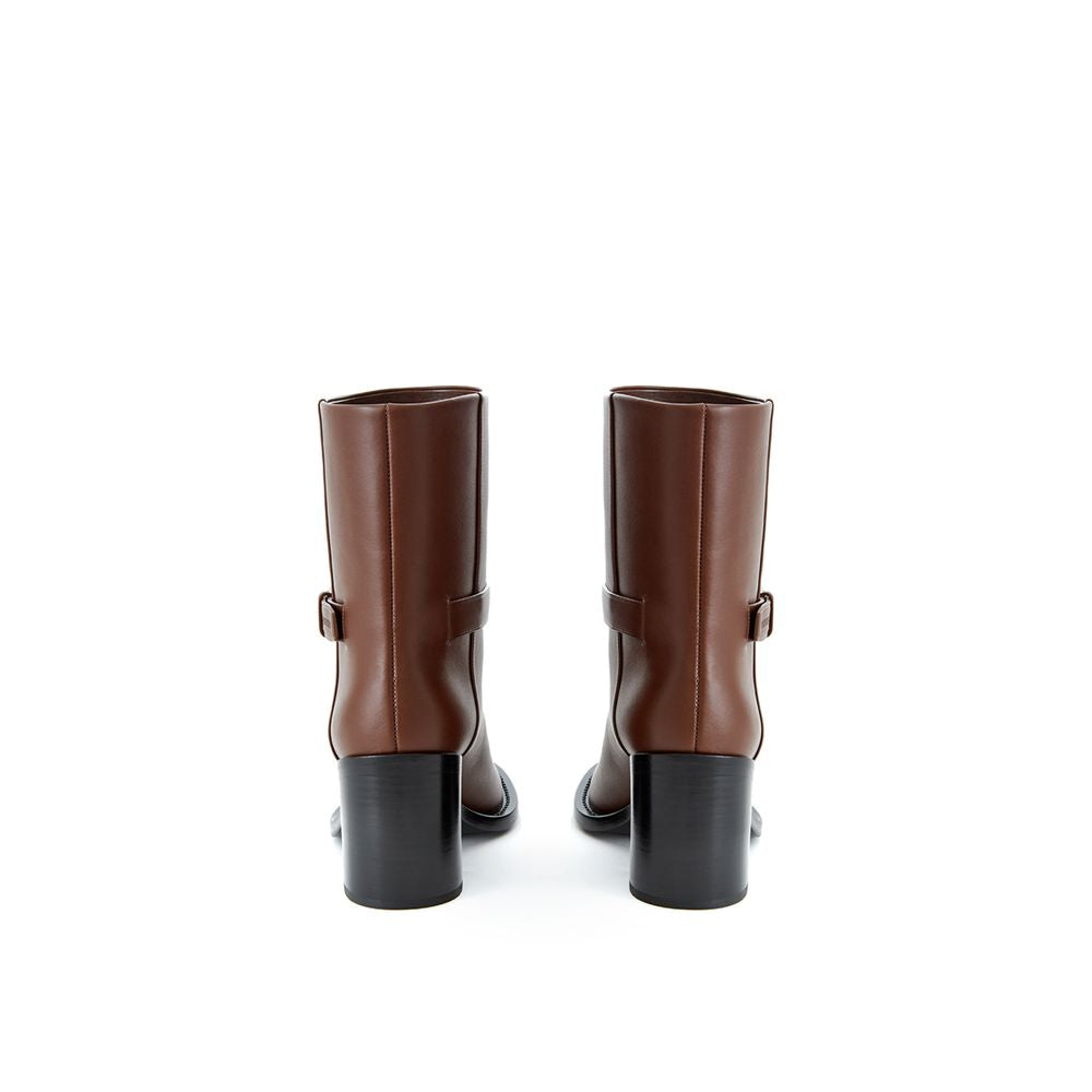 Brown Leather Ankle Boots