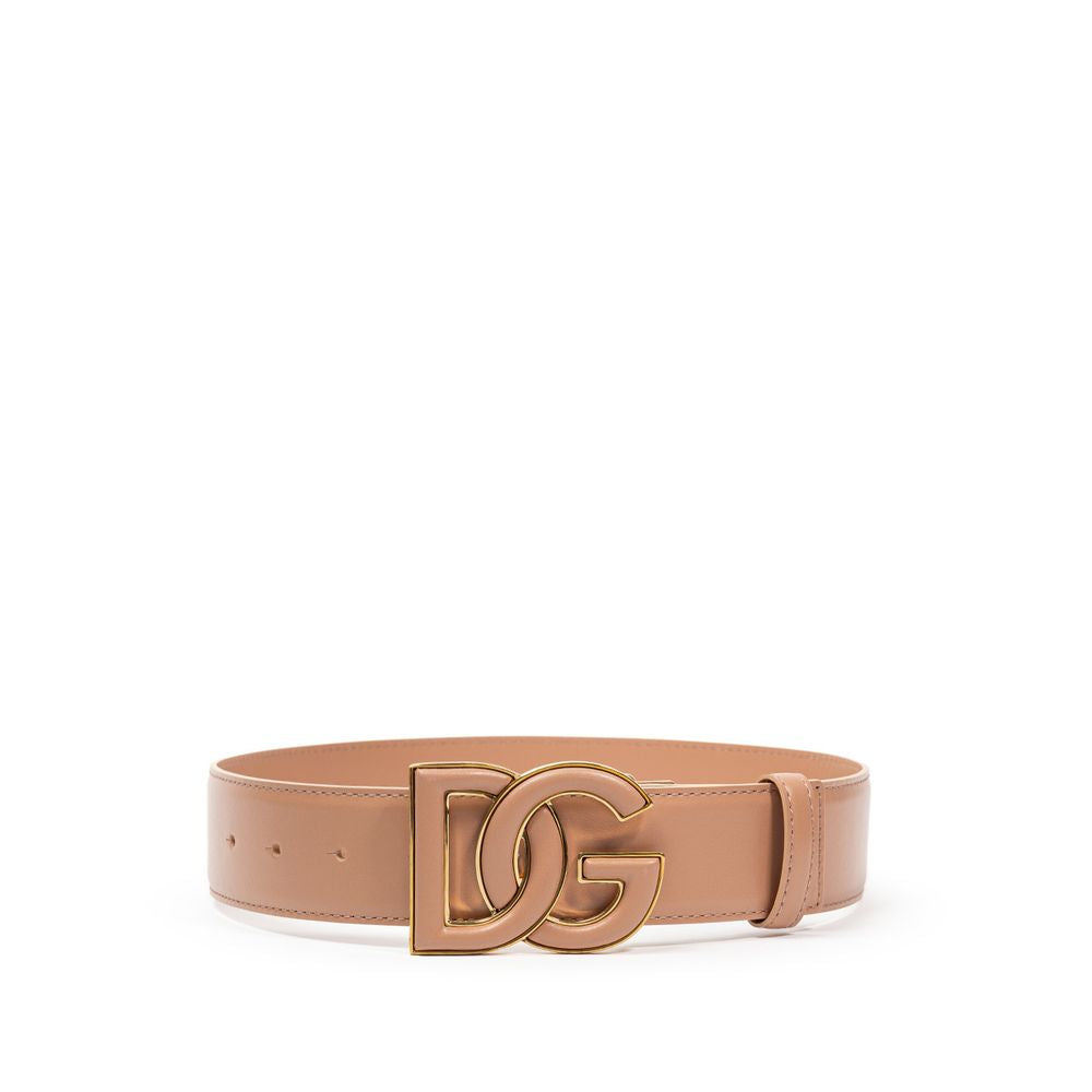 Pink Leather Regular Belt