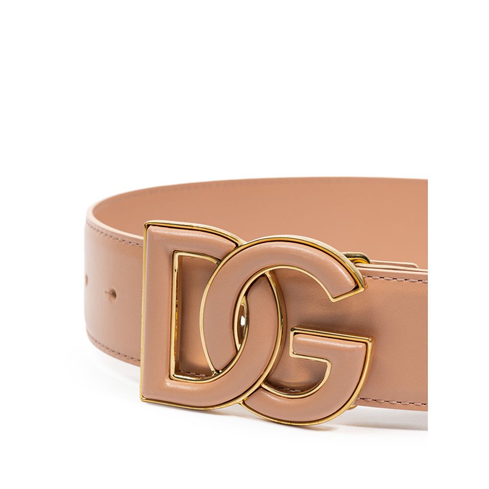 Pink Leather Regular Belt