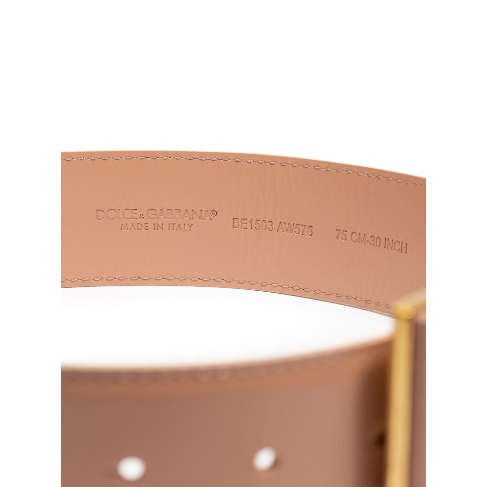 Pink Leather Regular Belt