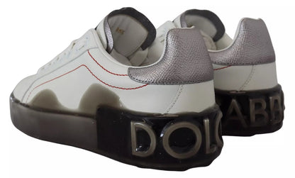 White Leather Portofino Sneakers Shoes