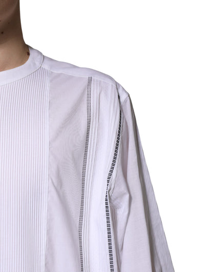 White Cotton Button Down Long Sleeves Shirt