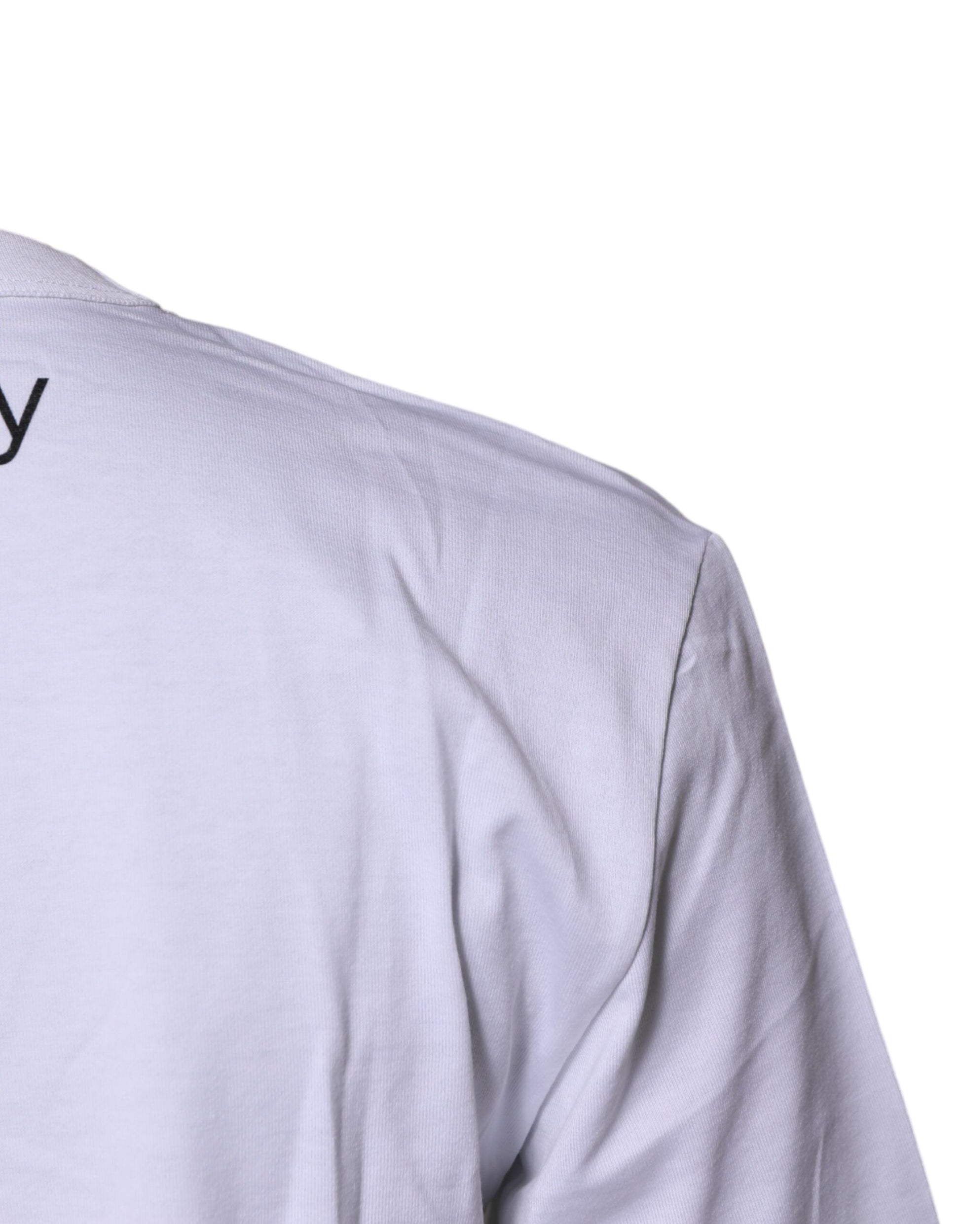 White #DGFamily Cotton Crew Neck T-shirt