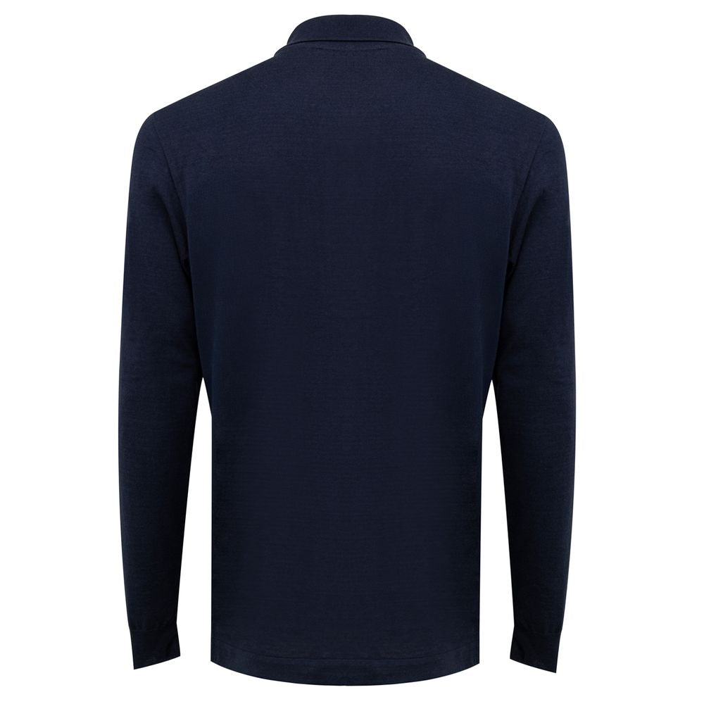 Blue Cashmere Polo Shirt