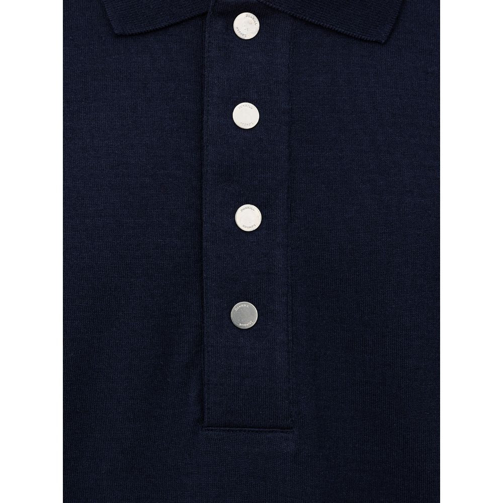 Blue Cashmere Polo Shirt