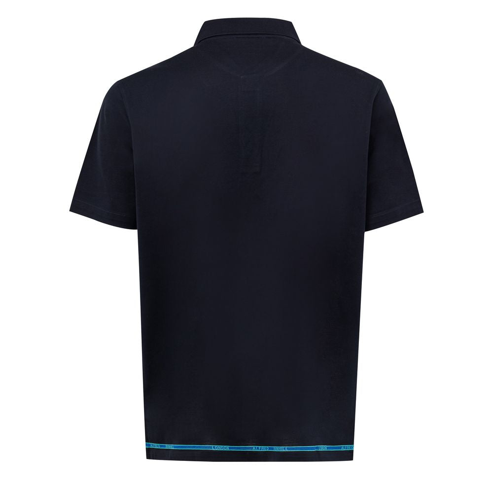 Blue Cotton Polo Shirt
