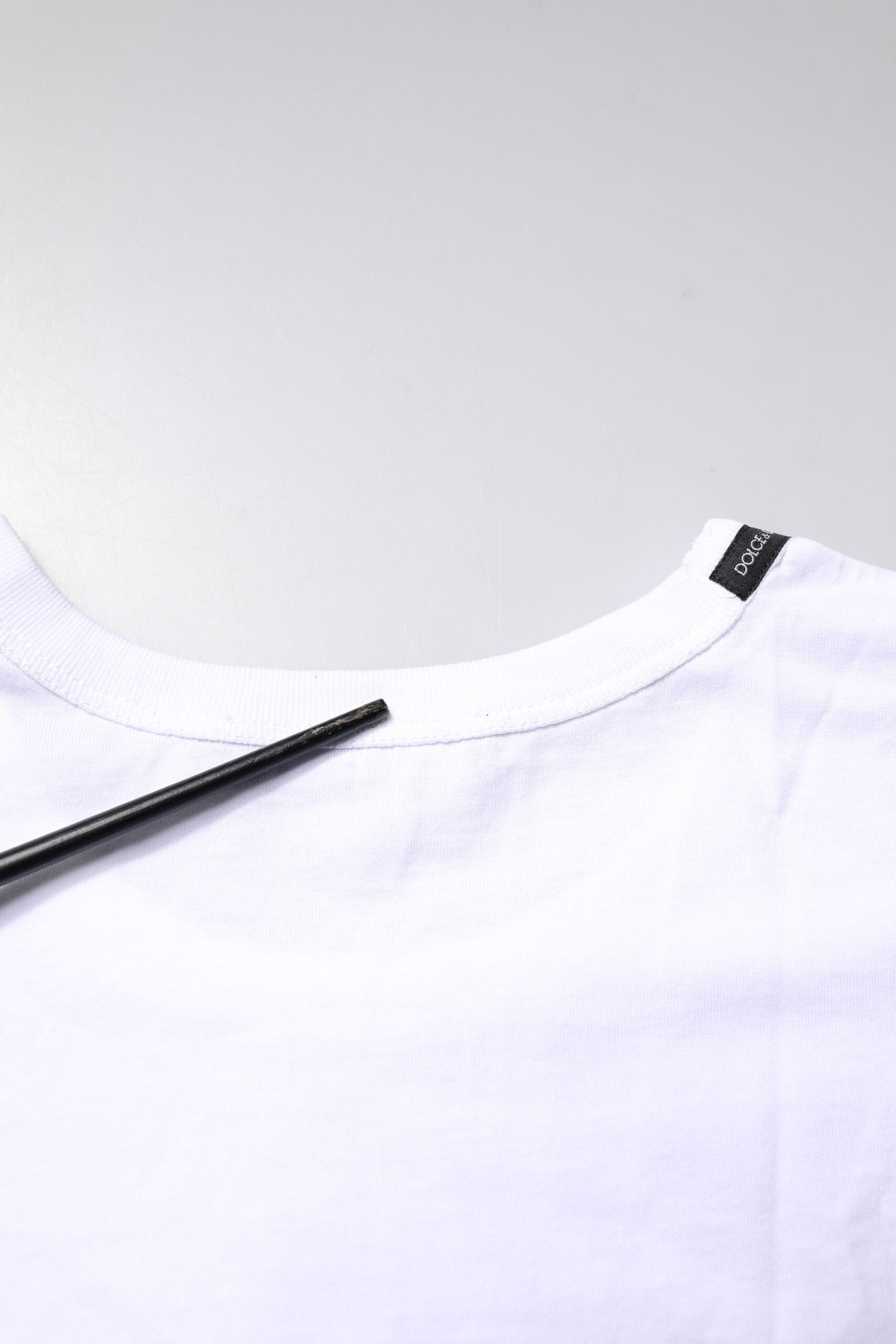 White Cotton Crew Neck Cropped Top T-shirt