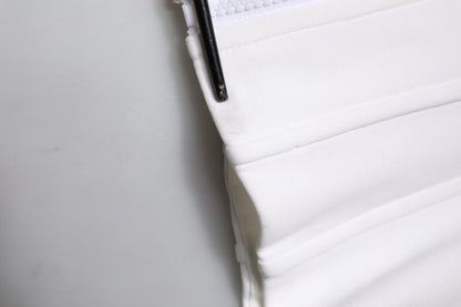 White Cotton Blend 3/4 Sleeves Blouse Top