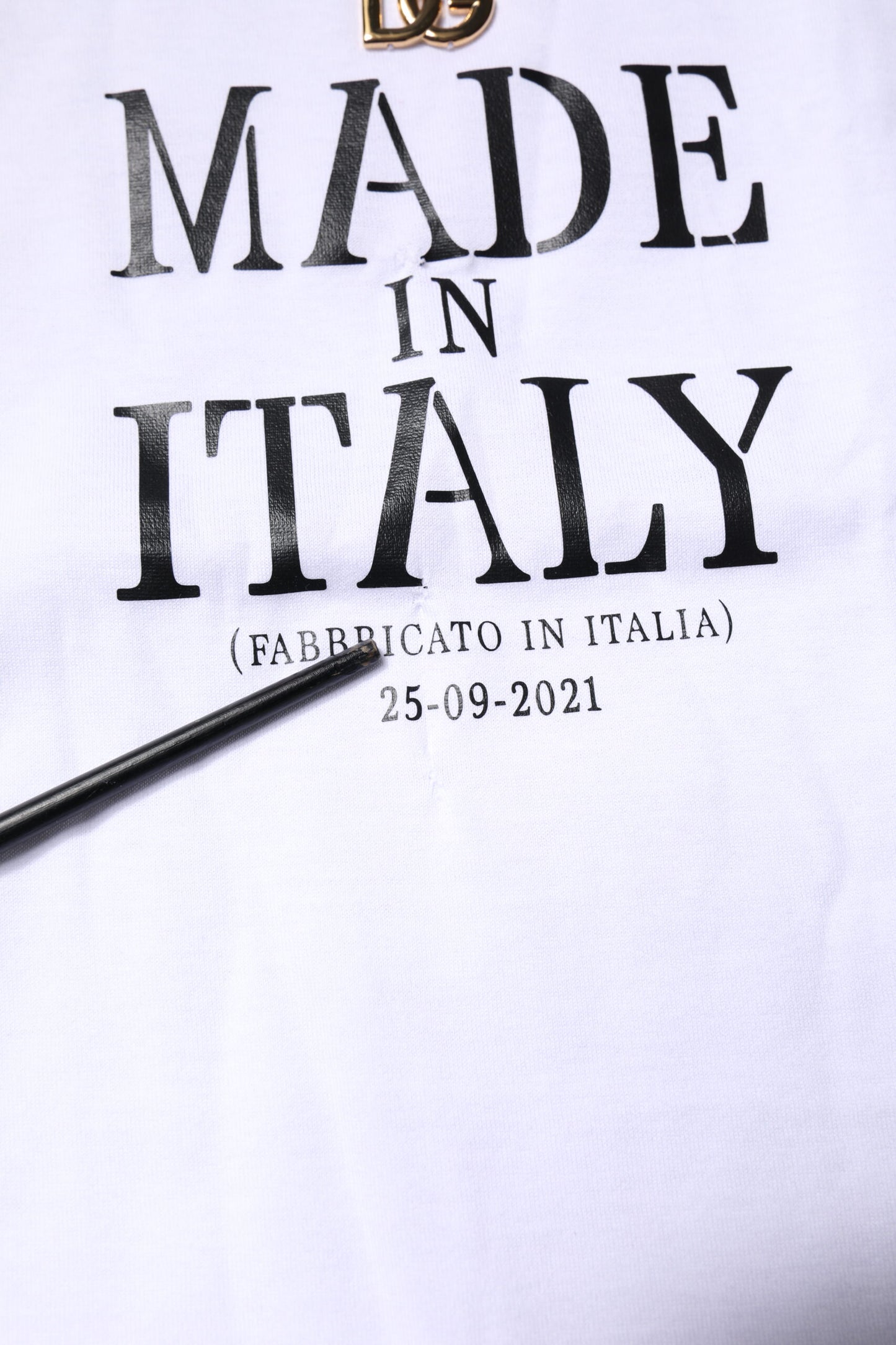 White Printed Round Neck Top Cotton T-shirt