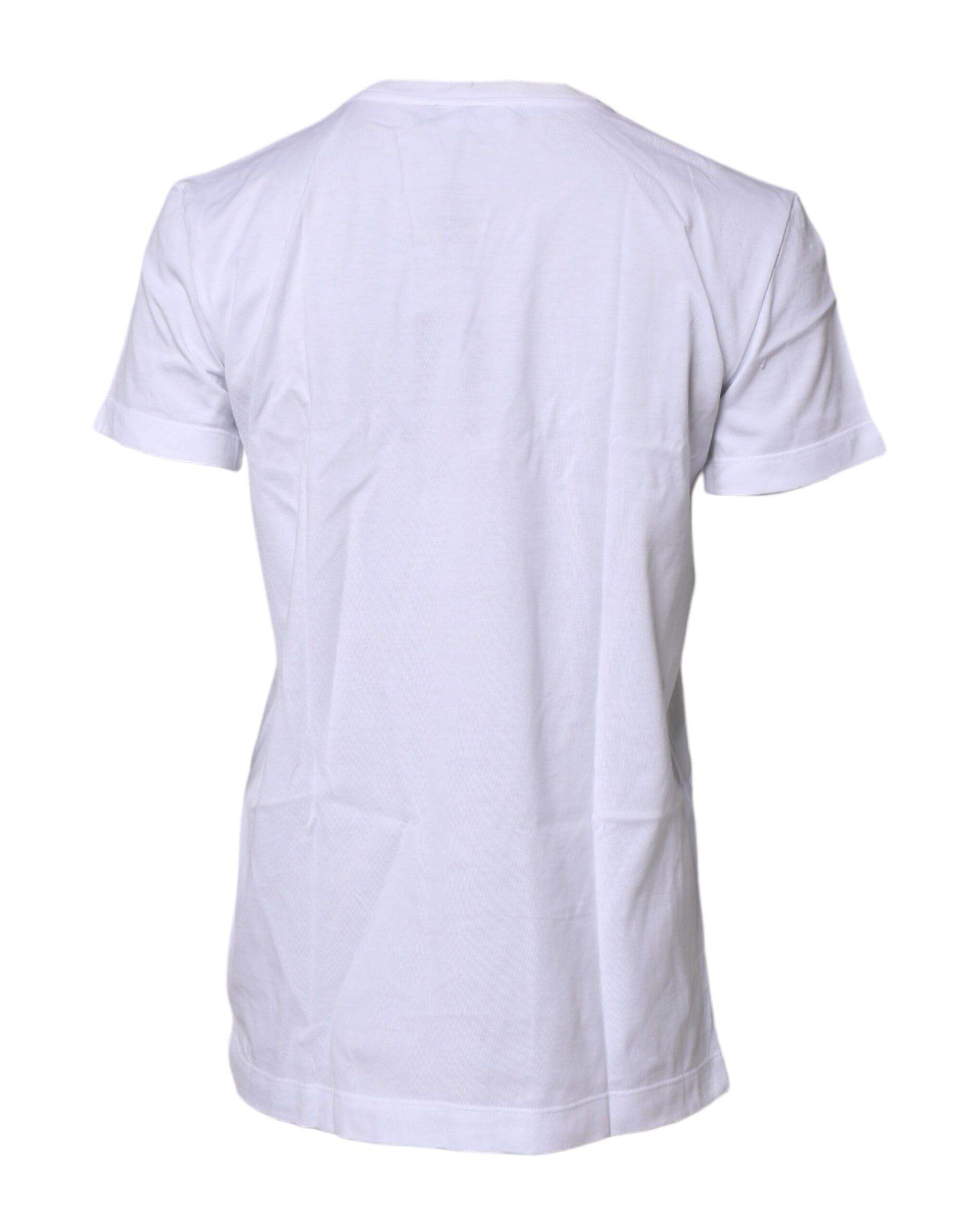 White Short Sleeves Round Neck Top T-shirt