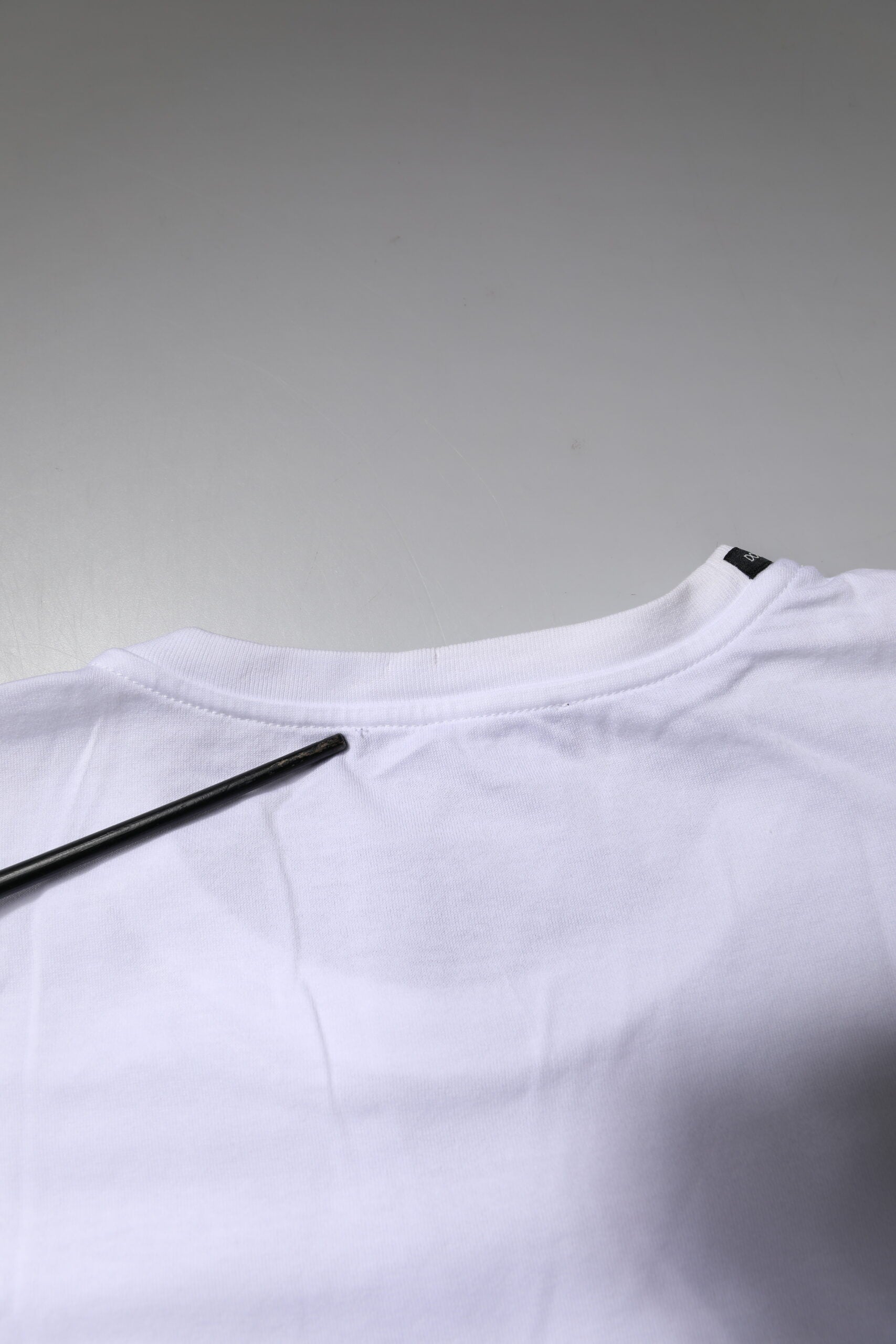 White Short Sleeves Round Neck Top T-shirt