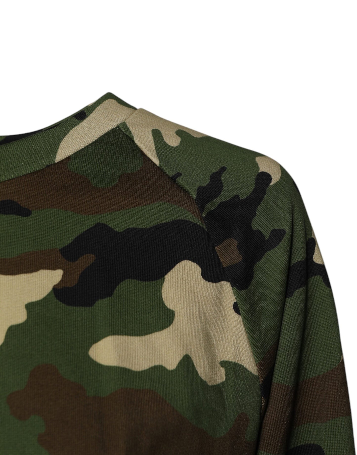 Multicolor Camou Cropped Sweatshirt Sweater