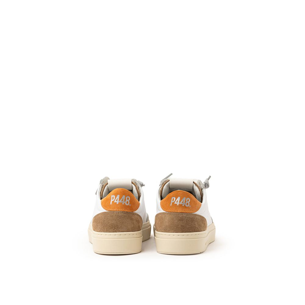 White Leather Athletic Sneakers