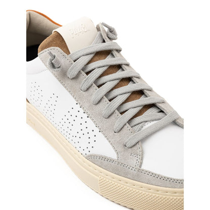 White Leather Athletic Sneakers