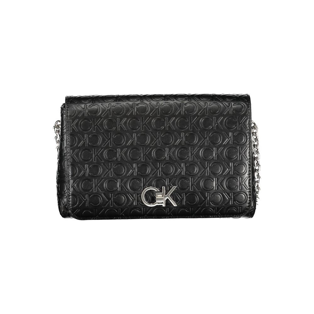 Black Polyester Women's Shoulder Bag