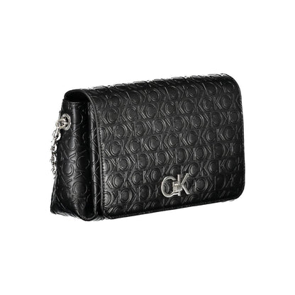 Black Polyester Women's Shoulder Bag