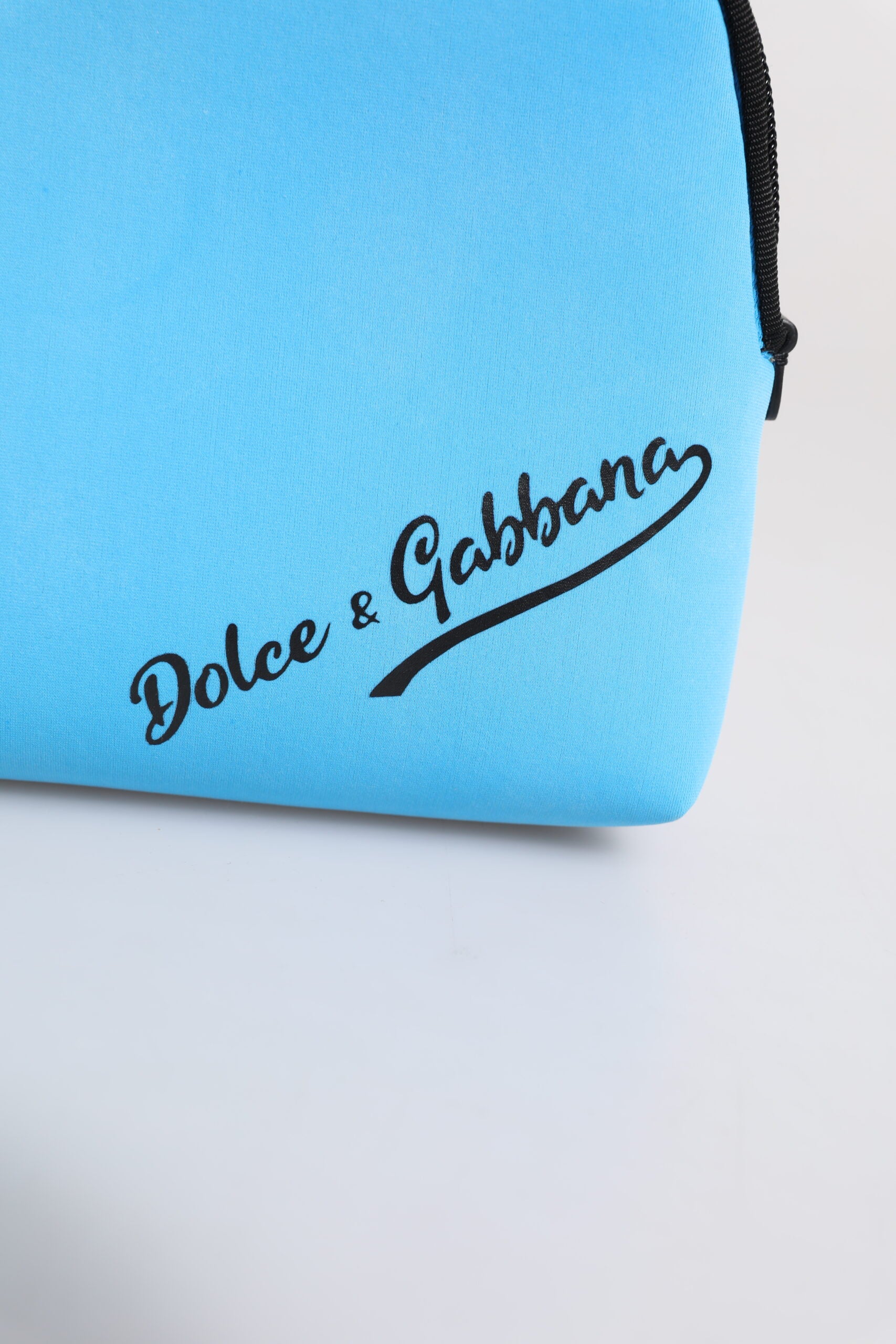 Blue DG Logo Print Clutch Zip Borse Pouch Bag