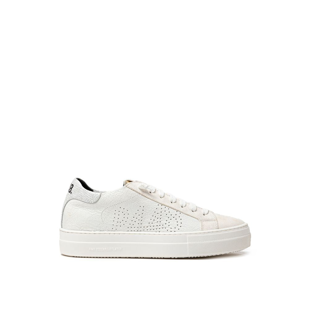 White Leather Athletic Sneakers