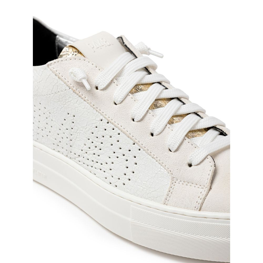 White Leather Athletic Sneakers