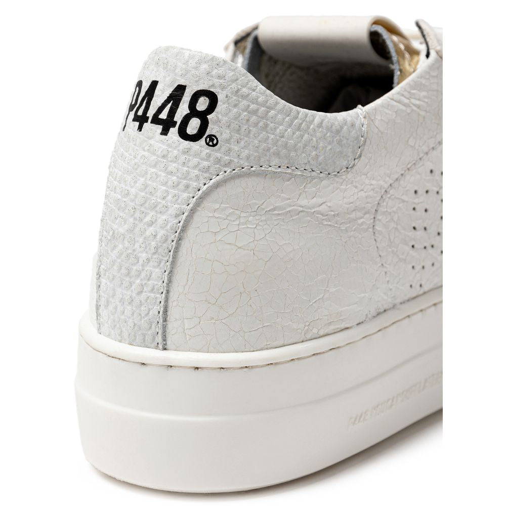 White Leather Athletic Sneakers