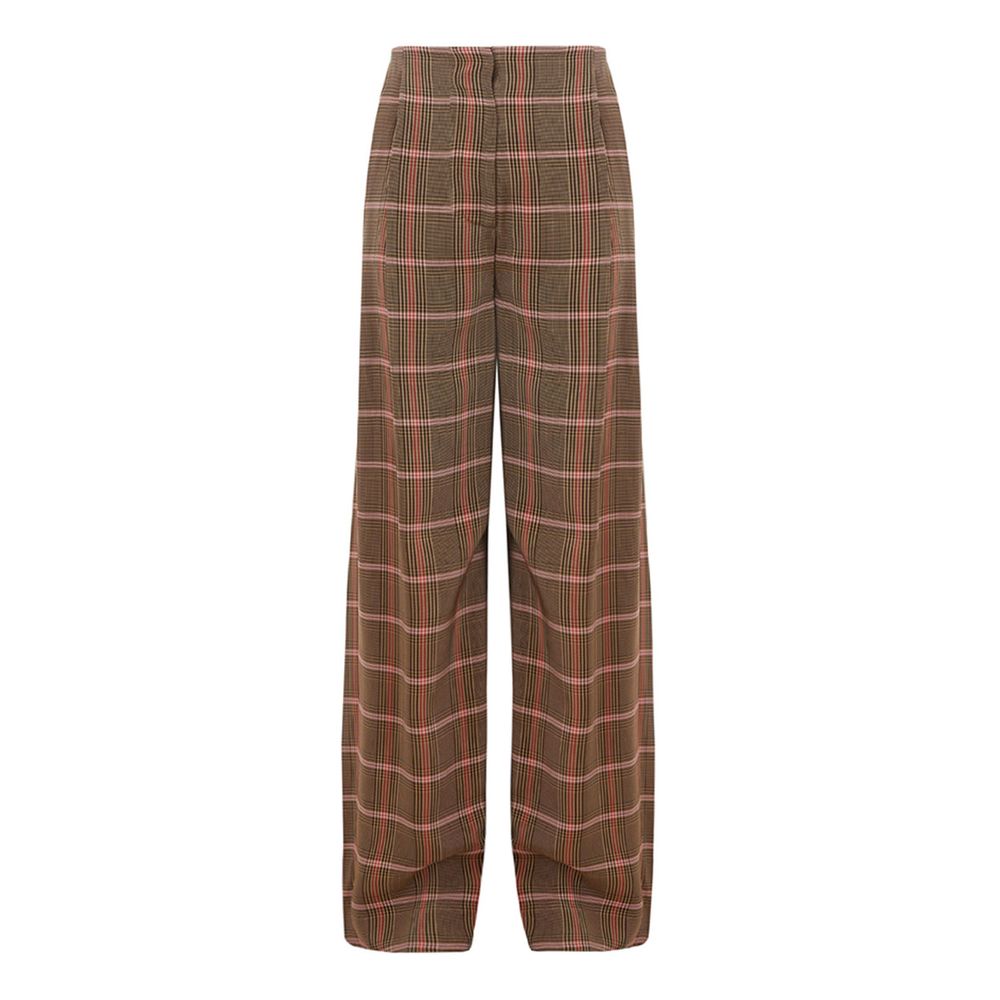Elegant Brown Viscose Pants for Women