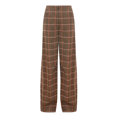 Elegant Brown Viscose Pants for Women