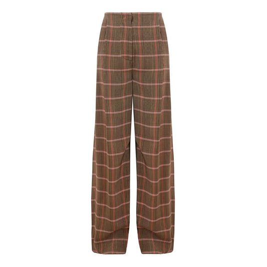 Elegant Brown Viscose Pants for Women