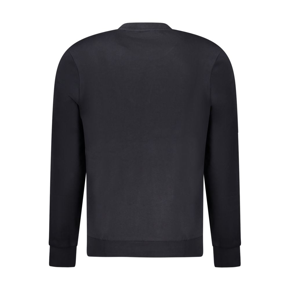 Black Cotton Men Sweater