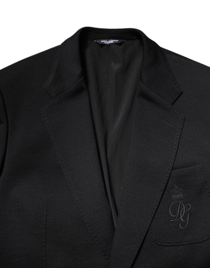Black Wool Slim Fit Coat Blazer Jacket Suit