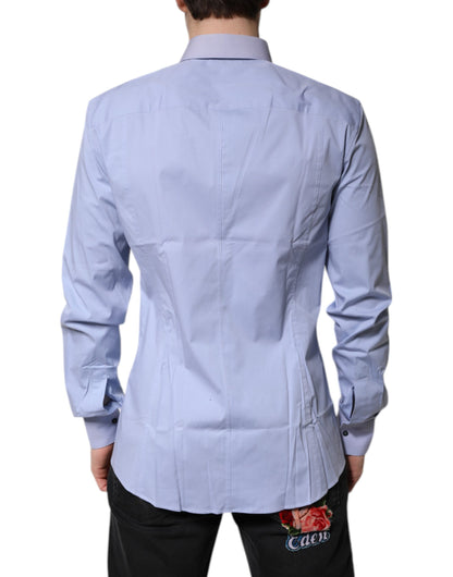 Light Blue Cotton SICILIA Dress Formal Shirt